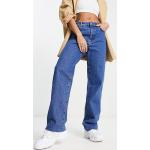 Jeans droits bleus délavés Taille XS pour femme 