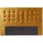Nabucco - Tête de lit en velours 170 cm - Couleur - Jaune moutarde