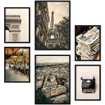 Affiches vintage à motif Paris format A3 modernes en promo 