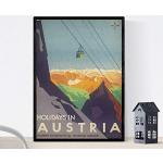 Affiches vintage à motif Autriche format A4 en promo 