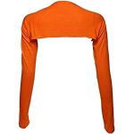 Gilets ouverts orange en modal à manches longues Taille L look fashion pour femme 