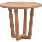 Tables de salle à manger rondes Kave Home marron en bois massif diamètre 90 cm scandinaves 