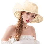 Chapeaux de mariage beiges en organza Tailles uniques look fashion pour femme en promo 