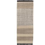 Nanimarquina Tapis de couloir Tres Stripes 80x240cm noir 45 % laine feutrée / 6% coton