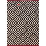 Nanimarquina Tapis Mélange Pattern 1 170x240cm noir/blanc/rouge densité 156 000 nœuds/m2
