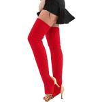 Nanxson Femmes Jambière Guêtres Genouillères Longue Leggings Chauffe-jambes Pour la Danse Fitness Yoga (rouge)