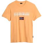 T-shirts Napapijiri orange à manches courtes à manches courtes Taille M look fashion pour homme 