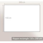 Nappes rondes Linnea Design argentées à rayures en polyester made in France lavable en machine 