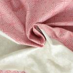 Nappes en lin Linnea Design rouge corail à rayures en coton 