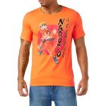 T-shirts orange à manches courtes Naruto lavable en machine à manches courtes Taille XXL look fashion pour homme 