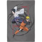 Naruto Shippuden - Plaid Naruto Et Sasuke 110x130 Cm - 100% Polyester - Gris Gris