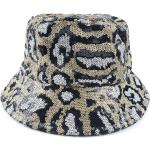 Chapeaux argentés à effet léopard à paillettes look fashion 