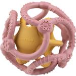NATTOU Teether Silicone Ball 2 in 1 jouet de dentition Pink / Yellow 4 m+ 2 pcs