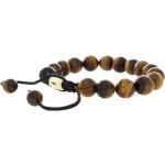 Bracelets de perles marron en cristal à perles à motif tigres pour femme 