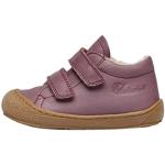Baskets velcro Naturino violettes en cuir Nappa Pointure 19 look fashion pour fille en promo 