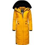 Navahoo Fahmiyaa Manteau d'hiver chaud matelassé pour femme avec capuche amovible Tailles XS à 3XL, jaune, S