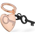 Navaris Porte-clé cœur puzzle - Porte-clé femme mignon avec anneau - Pour trousseau de clés ou déco sac à main - Cœur rose et puzzle gris