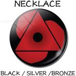 Necklace-Black -Sharingan Oeil Collier Naruto Pendentif Uchiha Kakashi Mangekyou Verre Cabochon Rinnegan Yeux Anime Bijoux Cadeau Dr