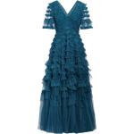 Needle & Thread robe longue Marilla à volants - Bleu