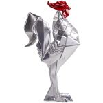 NENBOLEC Statue de Coq Poule Décoratif Coq en Résine Cadeau Animal Décor Figurine Moderne Sculpture Arts Maison Décoration Argent 31cm