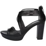 Sandales Nero Giardini noires en cuir en cuir Pointure 38 look fashion pour femme 