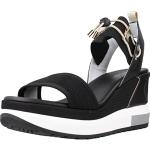 Sandales Nero Giardini noires en cuir à lacets Pointure 38 look fashion pour femme 