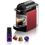Nespresso De'Longhi Pixie EN124 - Cafetière à dosettes, 19 bars, réservoir à eau de 0,7 L, arrêt automatique rouge