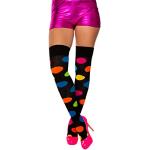 NET TOYS Bas de clown Chaussettes extra longues pour le carnaval Hauts genoux avec pois colorés