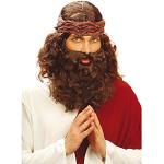 NET TOYS Perruque prêcheur Jésus avec Barbe Carnaval Saint Dieu Dieux Perruque de Jésus Perruque d'homme Perruque Homme Carnaval
