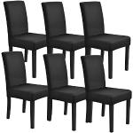 Housses de chaise noires en lot de 6 en promo 