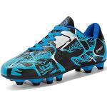 Chaussures de football & crampons bleues en cuir synthétique respirantes Pointure 35 look fashion pour garçon 