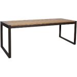 Tables de salle à manger design Mathi Design marron clair en bois massif à motif ville industrielles 