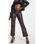 Pantalons taille haute Never Fully Dressed marron chocolat Taille S pour femme en promo 