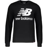Sweats à col rond New Balance Essentials noirs à manches longues à col rond Taille S en promo 