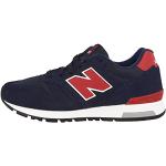 New Balance Homme 565 Sneakers Basses, Bleu (Navy/Red), 40.5 EU