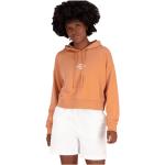 Sweats New Balance marron à capuche à manches longues à col rond Taille S pour femme en promo 