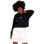 Sweats New Balance noirs à capuche à manches longues à col rond Taille M look sportif pour femme en promo 