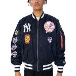 Blousons bombers New Era bleus camouflage à motif New York NY Yankees Taille L look fashion pour homme 