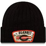 New Era Chicago Bears NFL on Field 2021 Salute to Service Knit Black Beanie - One-Size