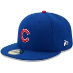 Casquettes de baseball New Era 59FIFTY bleues en polyester Chicago Cubs Taille L look Hip Hop pour homme 