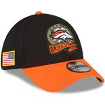 New Era Denver Broncos NFL Salute to Service 2022 Black Orange 39Thirty Stretch Cap - S-M (6 3/8-7 1/4)