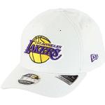 New Era 9FIFTY Los Angeles Lakers NBA Stretch Snap Cap 60240594, Mens Cap with a Visor, White, S/M EU