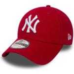 Casquettes New Era Basic rouges en coton à New York NY Yankees look fashion 