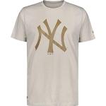 T-shirts New Era MLB beiges en coton à motif New York à manches courtes NY Yankees à manches courtes Taille XS pour homme 