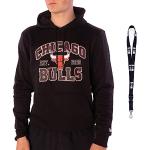 Vêtements de sport New Era Bulls noirs NBA à capuche Taille XL pour homme 