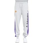 Joggings New Era gris en fil filet Lakers Taille XL look streetwear pour homme 