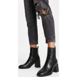 Boots Chelsea New Look noires en caoutchouc à talons carrés à bouts ronds Pointure 41 pour femme en promo 