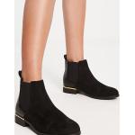 Boots Chelsea New Look Wide Fit noires en caoutchouc à talons carrés à bouts ronds Pointure 36 pour femme en promo 