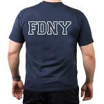 New York City Fire Dept. Navy T-shirt avec logo su