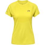 T-shirts jaunes en polyester à manches courtes à manches courtes à col rond Taille L look sportif pour femme 